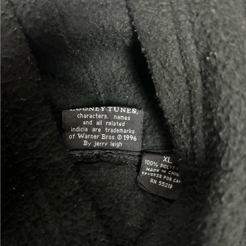Vintage black 1996 fleece looney tunes hoodie‎ - Picture 3 of 5